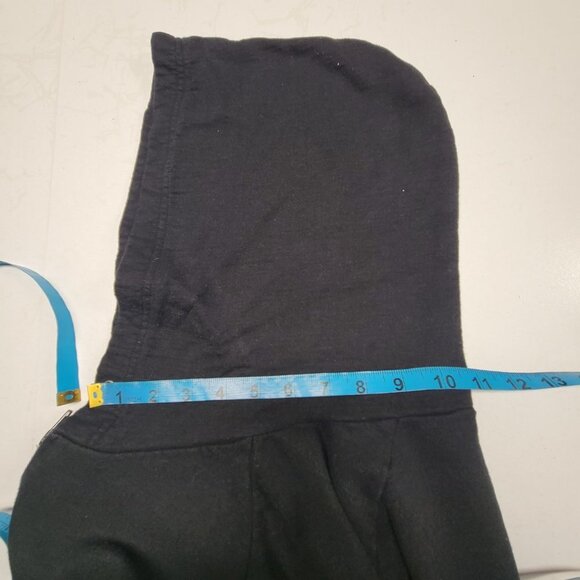 Organic Cotton and Bamboo Black Hoodie Front Zippered PRE OWNED- Size L - Picture 7 of 12